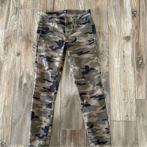 DAP Mid Rise True Skinny Ankle Jeans in Camo - Picture 1 of 5